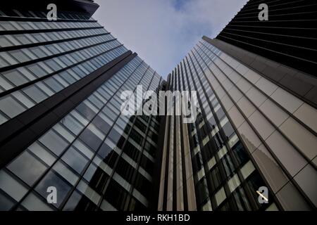 London square mile jonché de sky scrapers de verre Banque D'Images