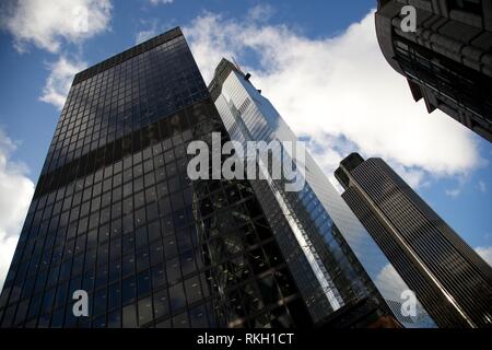 London square mile jonché de sky scrapers de verre Banque D'Images