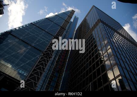 London square mile jonché de sky scrapers de verre Banque D'Images