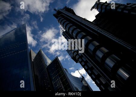 London square mile jonché de sky scrapers de verre Banque D'Images