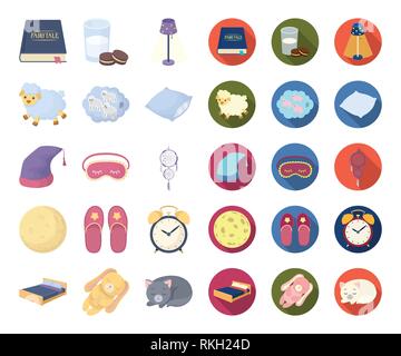 ,Accessoires,art,lit,chambre,chevet,livre,bandeaux cartoon,télévision,cat,collection,horloge,confort,cookies,compter,design,rêve,dreamcatcher,contes,Marbre,verre,Accueil,icon,illustration,lampe,isolé,lait,logo,lune,nuit,verre,hors,lapin,oreillers,détente,repos, repos,set,signer,dormir,dormir,chaussons,jouet,symbole vecteur,web,fenêtre vecteurs vecteur , Illustration de Vecteur