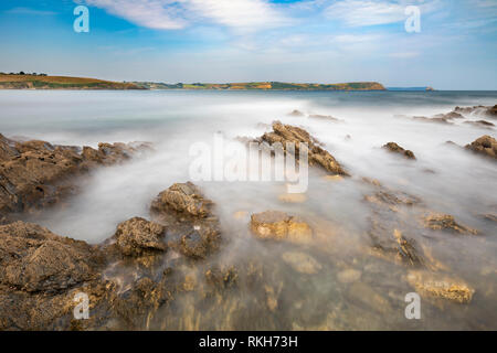 Gerrans Bay capturés à Portscatho. Banque D'Images