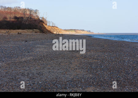 Avis de covehithe et benacre large sur la côte du Suffolk Banque D'Images