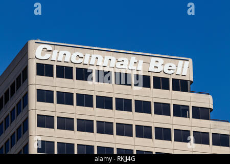 Cincinnati - Circa 2019 Février : Cincinnati Bell siège au centre-ville. Cincinnati Bell offre de téléphonie fixe, internet et TV plans que j Banque D'Images