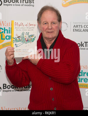 Waterstone's Piccadilly, Londres, Royaume-Uni. 11 Février, 2019. Dans le cadre de l'Waterstones Children's Laureate 20e anniversaire, les anciens lauréats réunir à l'occasion de la publication du nouveau lauréat des envolées d'anthologie (Walker Books). Cela inclut l'auteur à succès Michael Morpurgo (photographie), qui a créé le Children's Laureate, ainsi que la lauréate et primé, écrivain et artiste Lauren enfant. Credit : Malcolm Park/Alamy Live News. Banque D'Images