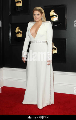 Los Angeles, Californie, USA. 10 fév, 2019. Meghan Trainor arrive pour la 61e cérémonie des GRAMMY Awards s'est tenue au Staples Center. Credit : AdMedia/ZUMA/Alamy Fil Live News Banque D'Images