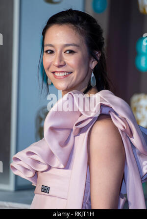 Elizabeth Chai assiste à l'EE British Academy Film Awards au Royal Albert Hall, Londres. Banque D'Images