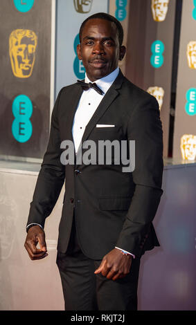 Jimmy Akingbola assiste à l'EE British Academy Film Awards au Royal Albert Hall, Londres. Banque D'Images