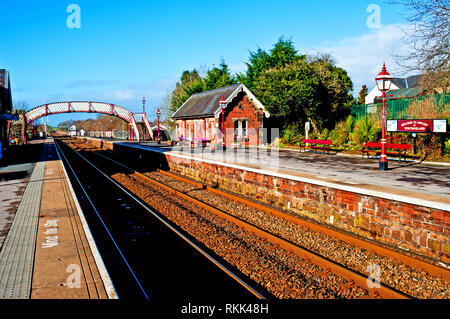 La gare d''Appleby Appleby, dans Westmorland, Cumbria, Angleterre Banque D'Images