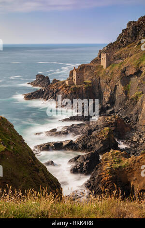 Les mines de la Couronne à Botallack capturé sur un soir d'été" Banque D'Images