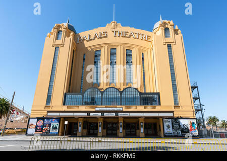 4 janvier 2019, St Kilda Melbourne Australie : vue extérieure du Palais Theatre de Saint Kilda Melbourne Australie Banque D'Images