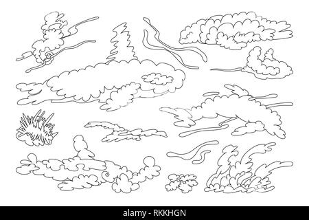 Vector set nuage en forme d'animaux Illustration de Vecteur