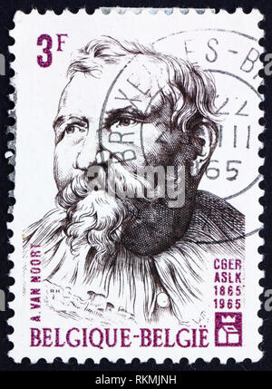 Belgique - VERS 1965 : timbre imprimé dans la Belgique montre Adam van Noort, peintre et dessinateur Flamand, vers 1965 Banque D'Images