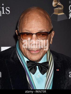 Los Angeles, CA - 09 février : Quincy Jones assiste à l'Académie de l'enregistrement et Clive Davis' 2019 pre-GRAMMY Gala à l'hôtel Beverly Hilton sur Février Banque D'Images