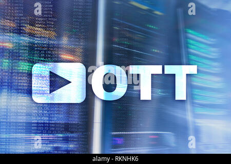 OTT, IPTV, streaming vidéo sur internet. Banque D'Images