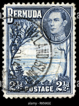 Timbre-poste en provenance des Bermudes dans la série émise en 1938 vous y trouverez Banque D'Images