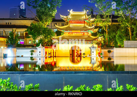 Bâtiment classique du Temple de Confucius à Nanjing, Nanjing, Chine. Banque D'Images