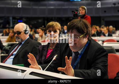 Journée européenne des personnes handicapées, Commission européenne, Bruxelles, le Belgoum Banque D'Images