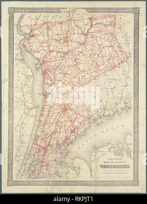Colton's site du comté de Westchester Autre titre : Carte du comté de Westchester titre supplémentaire : Colton's road map de Westchester