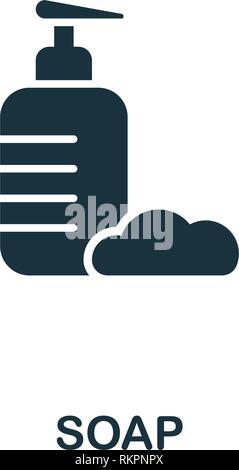 L'icône du savon. Style de design premium collection icônes de l'hygiène. Savon pour l'icône parfaite Pixel web design, applications, logiciels, l'utilisation d'impression Illustration de Vecteur