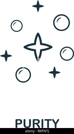 L'icône de pureté. Style de design premium collection icônes de l'hygiène. L'icône de pureté parfaite pixel pour la conception web, applications, logiciels, l'utilisation d'impression Illustration de Vecteur