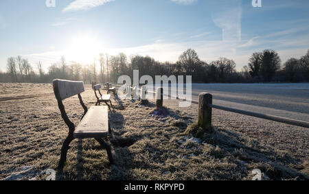 Tunbridge Wells, Royal Tunbridge Wells, Kent UK. Photographié au début de matin sur un jour d'hiver glacial. Banque D'Images