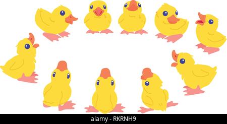 Vector cartoon animal mignon petit canard clipart Illustration de Vecteur