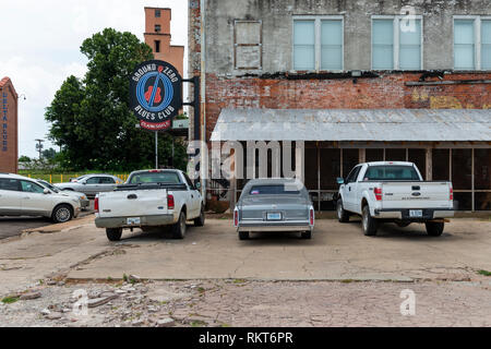 Clarksdale, Mississippi, États-Unis - 23 juin 2014 : La façade de la célèbre Ground Zero Blues Club à Clarksdale, Mississippi, USA. Banque D'Images