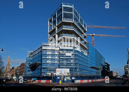 La construction de la phase 2 du Campus de Belfast, Université de l'Ulster, York Street, Belfast. Banque D'Images
