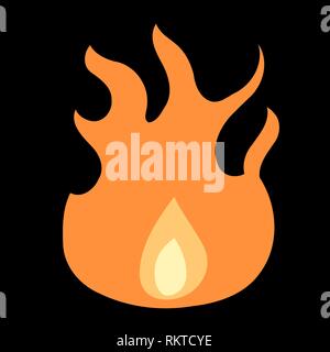 L'icône feu simple - vector illustration design feu élément. Illustration de Vecteur