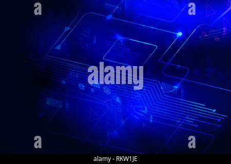 Thème de vérification biométrique , Info bannière graphique contexte" Banque D'Images