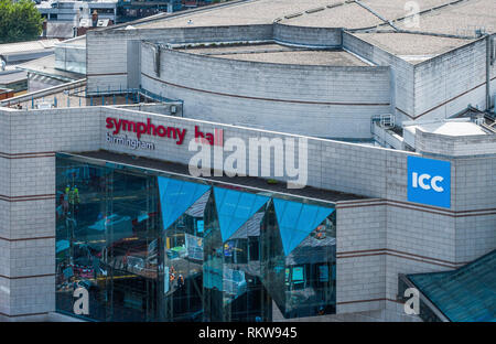 Symphony Hall de Birmingham est partie de l'International Convention Centre. Banque D'Images