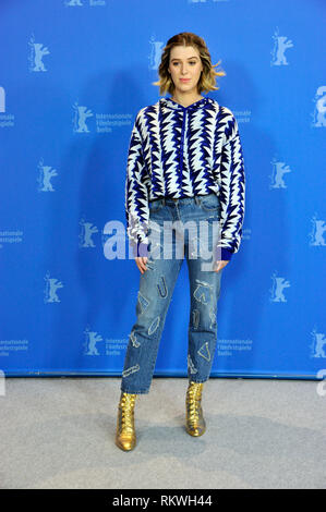 Berlin, Allemagne. 12 Février, 2019. Festival du Film de Berlin. Photocall du film Les Souvenire. Sur la photo : Honneur Swinton Byrne : Crédit Photo Agency indépendante/Alamy Live News Banque D'Images