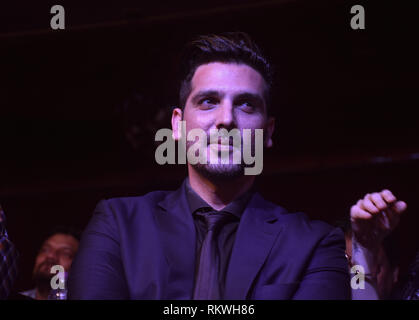 Mumbai, Inde. Feb 11, 2019. L'acteur Zayed Khan Puissance Brands-Bollywood participe du journaliste Film Award (2019) BFJA à hotel Novotel Juhu à Mumbai. Credit : Azhar Khan SOPA/Images/ZUMA/Alamy Fil Live News Banque D'Images