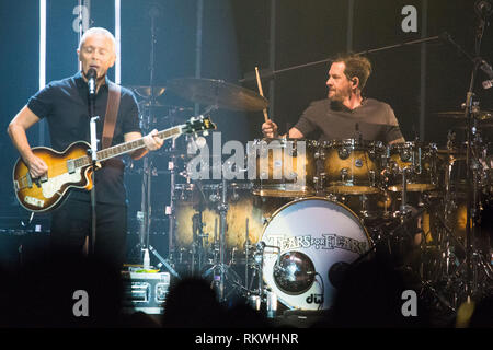 Glasgow, Royaume-Uni. Feb 11, 2019. Tears For Fears - Règle le Tour du monde, jouant l'Hydro Arena. Crédit : Colin Fisher/Alamy Live News Banque D'Images