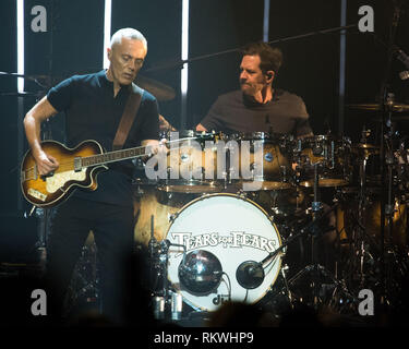 Glasgow, Royaume-Uni. Feb 11, 2019. Tears For Fears - Règle le Tour du monde, jouant l'Hydro Arena. Crédit : Colin Fisher/Alamy Live News Banque D'Images