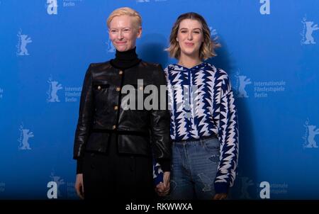 Tilda Swinton et sa fille honneur Swinton Byrne assister à la conférence de presse et une séance de "Le souvenir" au cours de la 69e Berlinale International Film Festival à l'hôtel Grand Hyatt à Berlin, Allemagne, le 12 février 2019. Dans le monde d'utilisation |