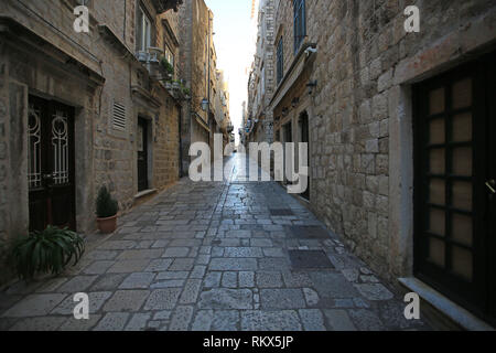 Lane couloir dubrovnik ou rue étroite Banque D'Images