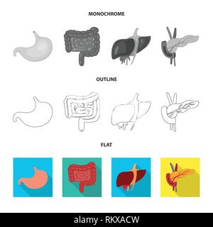 De la biologie et de vecteur conception logo scientifique. Collection de biologie et de laboratoire symbole boursier pour le web. Illustration de Vecteur