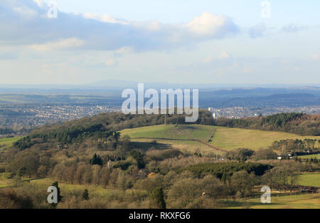 Vue de la colline de l'Wychbury Clent Hills, Worcestershire, Angleterre, Royaume-Uni. Banque D'Images