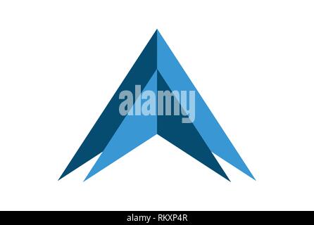 vecteur de l'icône du logo de la flèche vers le haut Illustration de Vecteur