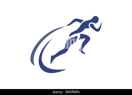 logo abstrait marathon rum Illustration de Vecteur