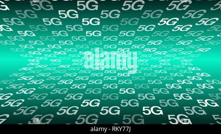 5G Réseau mondial haut débit symbole, signal pour l'industrie mobile Illustration de Vecteur