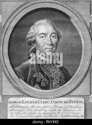 'George Louis Leclerc, Comte de Buffon", 1774. Organisateur : Jacobus Houbraken. Banque D'Images