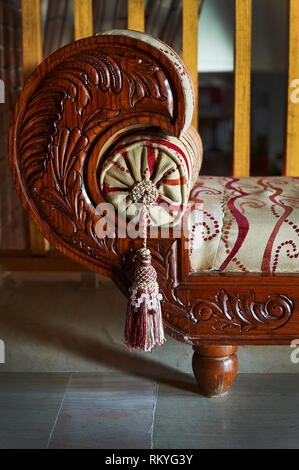 Décoration de style arabe avec canapé tassel close-up Banque D'Images
