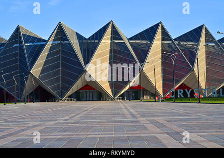 12-02-2019.Baku.L'Azerbaïdjan Baku Crystal Hall.un concert,sports et complexe construit pour la tenue de manifestations culturelles internationales a été construit sur le drapeau Banque D'Images