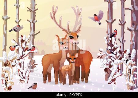 D'hiver de vector, noël, xmas noel art wonderland Illustration de Vecteur