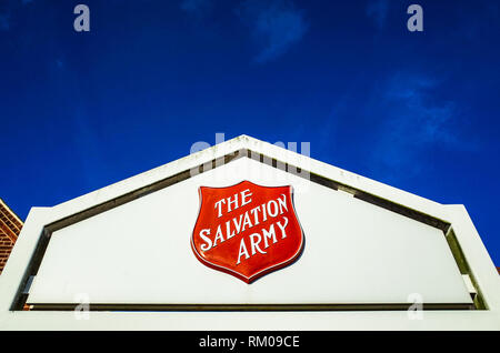 Protection de l'Armée du salut sur un édifice de l'Armée du Salut dans le centre de Felixstowe Royaume-uni Suffolk Banque D'Images