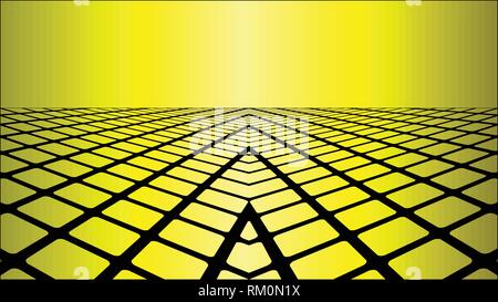 Fond jaune en trois dimensions - Illustration, Perspective abstract background Illustration de Vecteur
