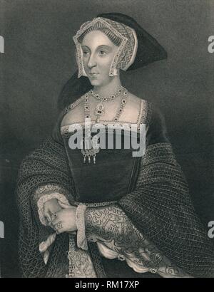 'La reine Jeanne Seymour', 1536, (début-milieu du xixe siècle). Organisateur : H Robinson. Banque D'Images